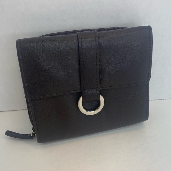 Mossimo Genuine Leather BROWN Multi-compartment ID Credit Card Wallet Coin Purse - Picture 4 of 12